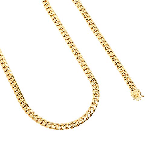 Nuragold 10K Yellow Gold 7.5Mm Miami Cuban Link Chain Bracelet, Mens Jewelry Box Clasp 7.5" 8" 8.5" 9" #TOP7