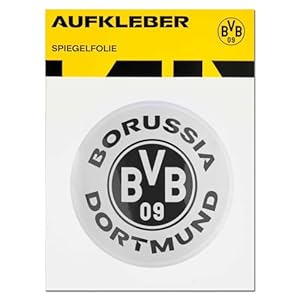 Borussia Dortmund Logo Spiegelfolie Aufkleber Ø 8 cm