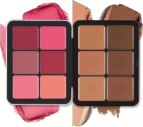 16/12 Couleurs Carla Secret Concealer Palette de maquillage, crème blush palette, longue tenue Full Coverage Makeup pour une peau impeccable (3#, 12 Couleurs)