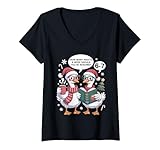 Womens 67 Meme Funny Christmas Reading School Librarian Teacher V-Neck T-Shirt