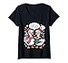 Womens 67 Meme Funny Christmas Reading School Librarian Teacher V-Neck T-Shirt