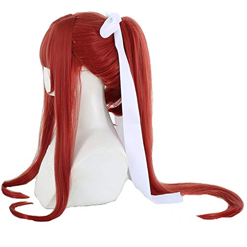 CSGZJYH Doki Doki Literature Club Monika Sayori Yuri Natsuki Cosplay wig (Coral(Long))