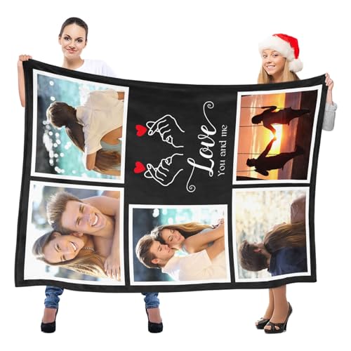 Image of inkArts Personalized Blanket with Photo, Custom Blanket, Customized Photo Blankets, Customizable Picture Blankets, Personalized Anniversary Couple Gifts for Her Him Women Men