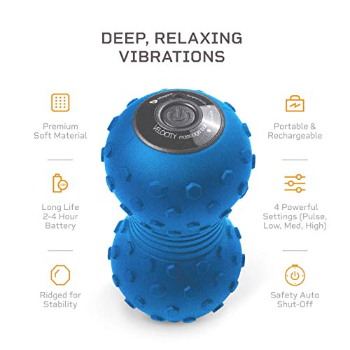 Lifepro Vibrating Peanut Massage Ball, Double Lacrosse Massage Ball Foam Roller | Peanut Ball Massager For Spine, Back, Recovery, Mobility, Myofascial Release, Deep Tissue Neck Trigger Point Therapy #TOP2