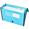 Avery Expanding File Folder Organizer, 7-Pocket Accordion File Organizer, Aqua, Holds 425 Letter/A4-Size Sheets (73551)