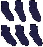 Jefferies Socks Girls' School Uniform Seamless Socks (Pack of Six Pairs)