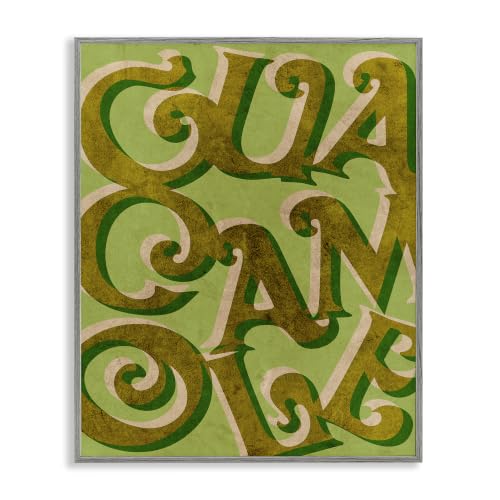 'Whimsical Guacamole Typography Layered'| Framed Giclee Art