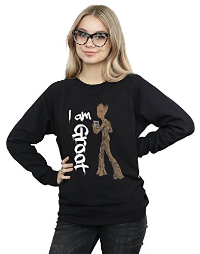 Marvel Women's Avengers Infinity War Graffiti Groot Sweatshirt Black Medium