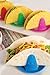 Talisman Designs Sombrero Taco Holders - Set of 4, Hold & Fill Small or Large Tacos | Crunch & Soft