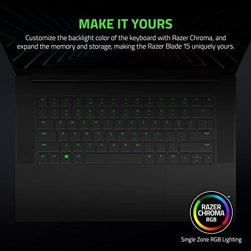 Razer Blade 15 Base Model - 15.6 Inch Gaming Laptop with 144Hz FHD Display (Intel Core i7-11800H, NVIDIA RTX 3060, 16 GB RAM, 512 GB SSD, Chroma RGB, Windows 11) UK Layout | Black (RZ09-0410AW22-R3W1)