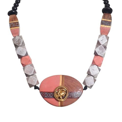 Image of AAKRITI ART CREATIONS Boho Tribal Handcrafted Ethnic Necklace Collection | Mandala, Dreamcatcher, Sunburst & Moonstone Designs | Artisan Collar, Lariat & Pendant Statement Jewelry for Women