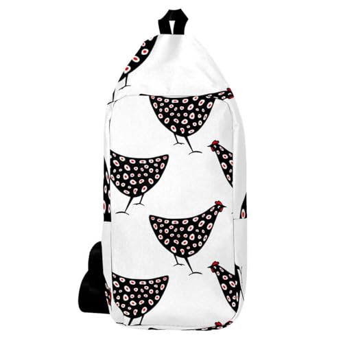 Sac à dos à bandoulière poules graphiques pour soulager vos épaules en voyage