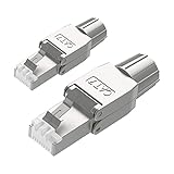 CAT6 / CAT6A / CAT7 10 Stück Konnektor CAT 7 werkzeuglos CAT 7 RJ45 LAN UTP Kabel Stecker ohne Werkzeug werkzeugfrei geschirmt CAT6a CAT6 CAT5 Verlegekabel Patchkabel Netzwerkkabel Toolless Modular Plug Connector