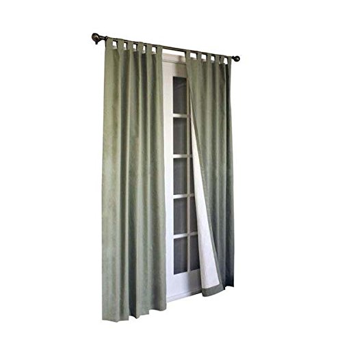 Commonwealth Home Fashions70292-153-714-84 Thermalogic Insulated Solid Color Tab Top Curtain Pairs 84 in.44; Sage
