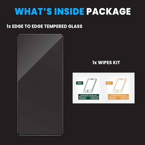 Image of ArmourPro Military Grade Gorilla Tempered Glass Screen Protector Compatible For Tecno Camon 30 (6.78 Inch) With Easy Installation Kit| Edge To Edge Coverage |Black