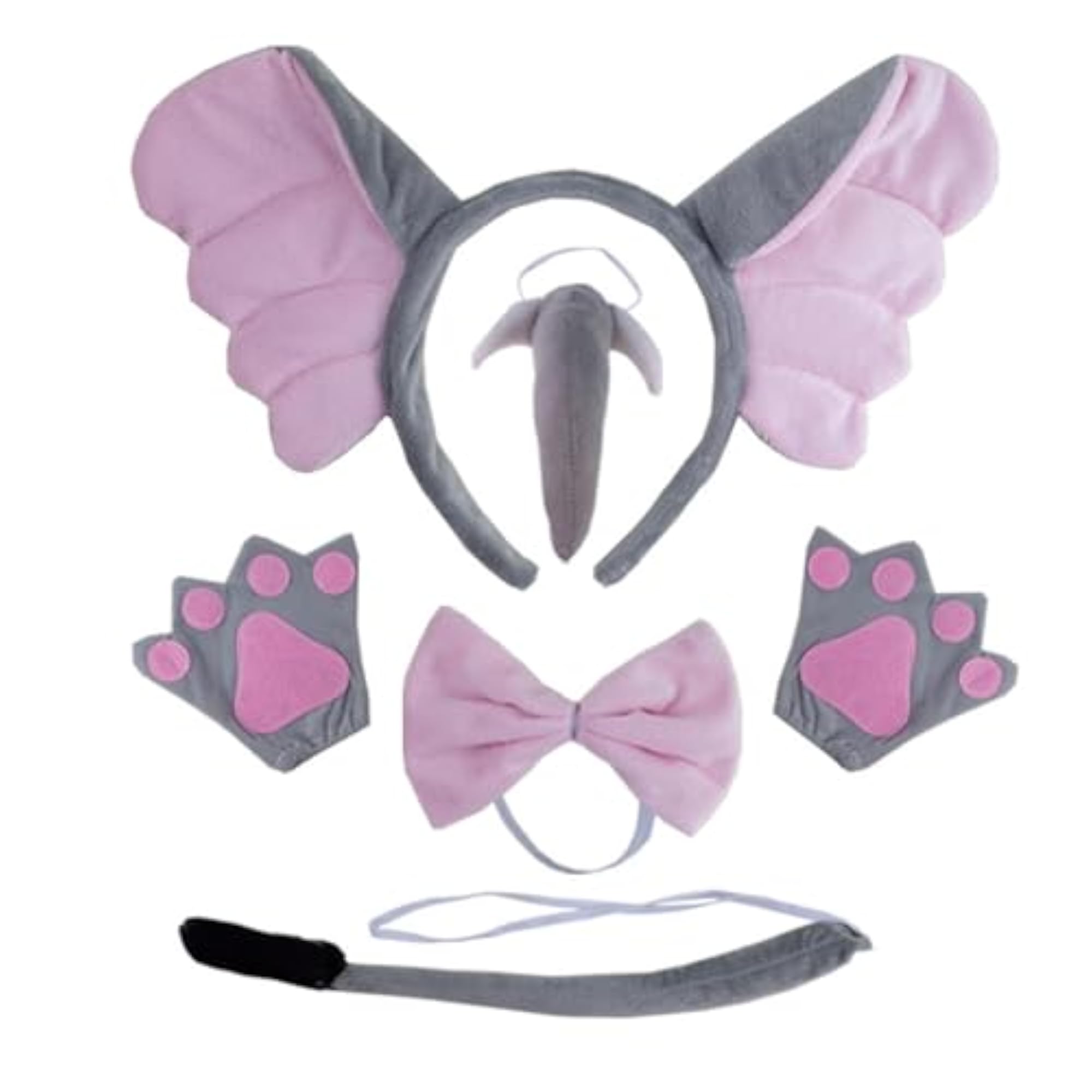 Elephant Costume Set with Ears and Tail for Carnivals