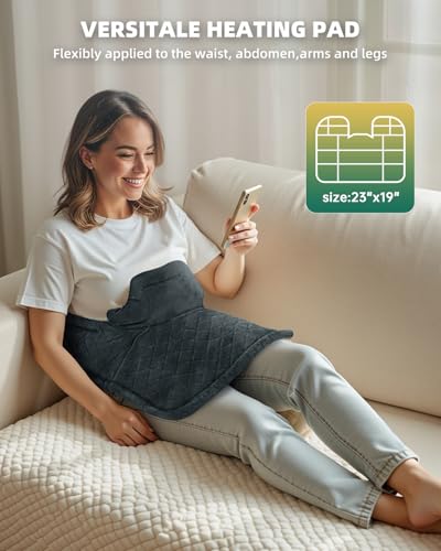 Best Heating Pad for Neck and Shoulders – Graphene Electric Heating Pad for Back Pain Relief