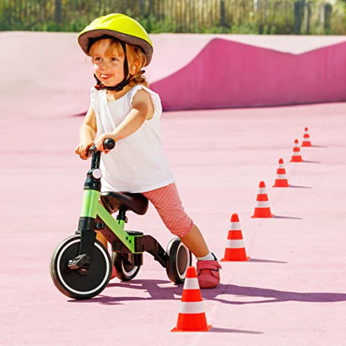 Bramble 12er-Set Pylonen 23 cm Orange-Weiß - Sportkegel Verkehrshütchen Markierungskegel - Auch als Spielkegel für Kinder