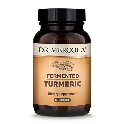 Dr. Mercola, Fermented Turmeric with 95% Curcuminoids Turmeric Extract, 30 Servings (60 Capsules), Non GMO, Soy-Free, Gluten Free