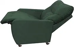 Poltrona Para Extensão De Cílios Reclinável Suede Imperio Moderno Verde