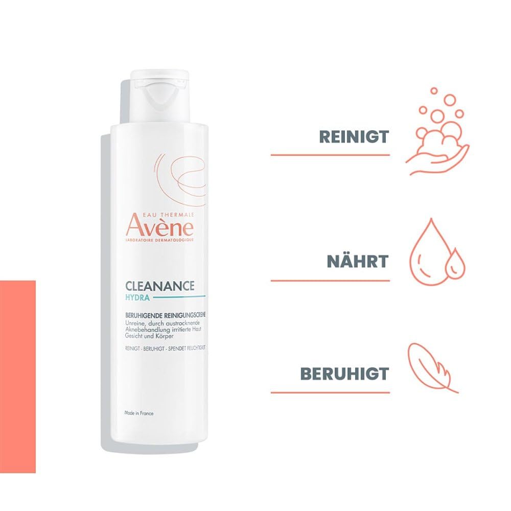 Avene Cleanance Hydra soothing cleansing cream 200 ml, 200 ml (Pack of 1) - Image 2