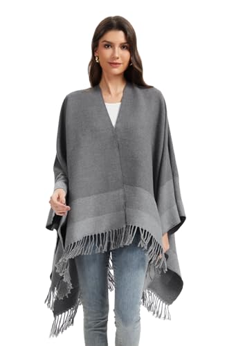 Women’s Shawl Wrap, Open Front Poncho, Cape Cardigan, Oversized Sweaters for Fall and Winter3