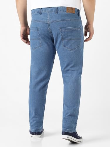 Image of Urbano Plus Men's Regular Fit Mid Rise Denim Jeans Stretchable
