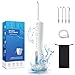 Irrigador Bucal, Limpieza Dental Portatil,6 Modos de Limpieza y 4 Puntas,Resistente al Agua IPX7,250ml Irrigador Oral Inalámbrico Portátil,Hilo Dental de Agua sin Cable para el Hogar, Viajes, Ducha