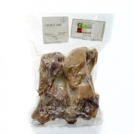 Manguitos de pato confitados por 4 envasados al vacío 550 g +/- 50 g