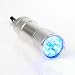 Produktbild UV Lampe Aluminium 9 LED 365-380nm (ohne Batterien: 3x AAA) - für UV Stempelfarbe, UV Leuchtfarbe, Schwarzlichtfarbe, Einlasskontrolle Diskotheken und Events, Hygienekontrolle (Urin), Führerscheine, Dokumente mit UV Markierungen, Fluoreszenz (langwellig) bei Mineralien und Fossilien, Geocaching