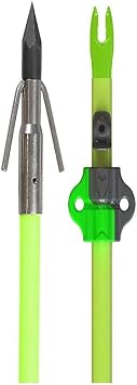 Muzzy Classic Fiberglass Bowfishing Fish Arrow with Nock and Bottle Slide Installed