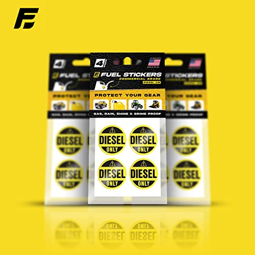 Image of Diesel Only Sticker, Labels for Tractors, Construction and Heavy Equipment - Weather Proof, Extreme Stick, Commercial Grade Diesel Labels by Fuel Stickers - USA Made (1 inch Round), 20 Labels