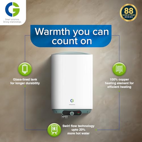 Image of CG-Magnamix 25 Ltr Storage Water Heater (Geyser) | 5 Star Rated | High Rise Compatible | Glasslined Tank | Copper Element | Rust Proof Body | 100% Copper Element | 2 Yrs Product & 5 Yrs Tank Warranty
