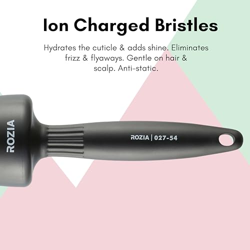 Pro Boar Bristles Round Hair Brush, Nano Thermal Ceramic & Ionic Tech & Anti-Static, Roller Hairbrush for Blow Drying, Curling, Straightening, Add Volume & Shine (54 mm)