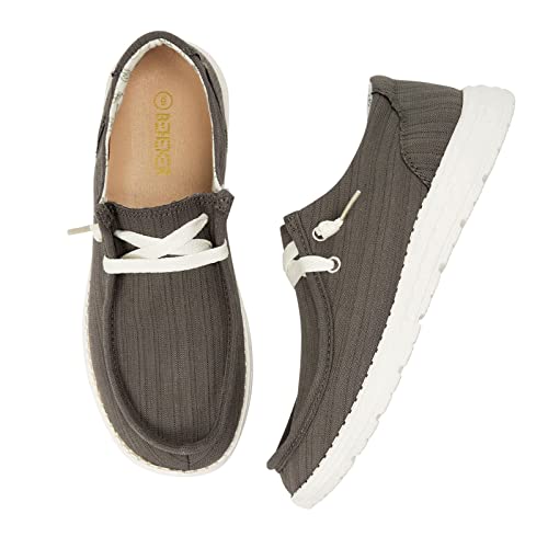 Image of Women's Canvas Loafers, Comfortable Slip-On Walking Shoes