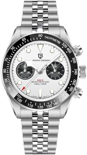 LACZ DENTON Pagani Design Panda Dial Men's Chronograph Watches Japan VK64 Movement Stianless Steel 100M Waterproof Men Fashion Casual Watch