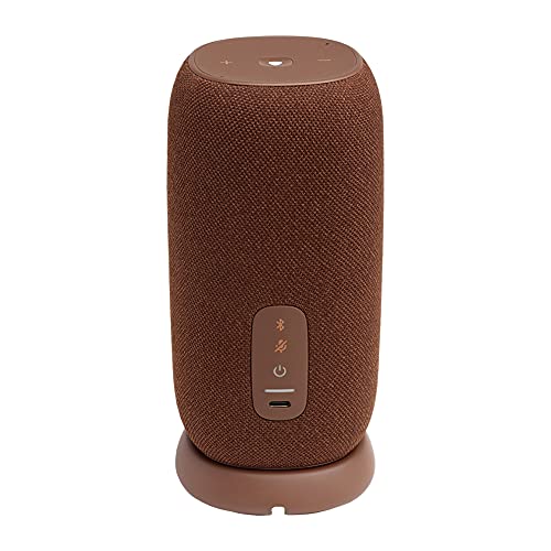 Image of JBL Link Portable 360 Degree Wi-Fi & Bluetooth Wireless Streaming Speaker with 8 Hours Playtime, IPX7 Waterproof and Voice Assistance Integrated (Brown)