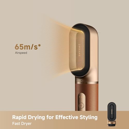 Image of DREAME AirStyle Suite Pro Hair Styler & High-Speed Dryer, 110,000 RPM Motor, 3 Essential Snap-On Attachments for Curling, Volumizing & Fast Dry, Frizz Control, Cool Shot, Luxury Leather Travel Bag