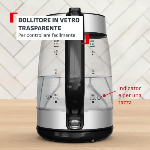 Tefal - Express Bouilloire Électrique en Verre - Indicateur 1 tasse - 2200w - 7