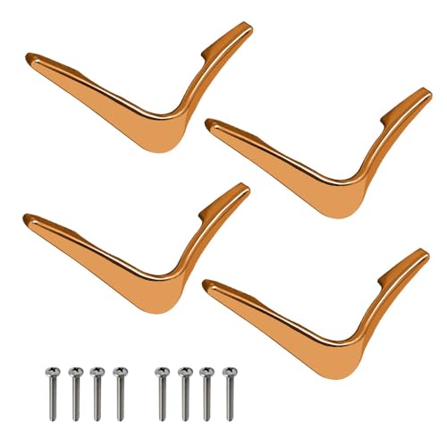Image of VOLO V knobs for Drawers and cabinets for Home /Kitchen /Offices and Hotels - Versatile Solution for Home, Hotel, and Office Doors (4, Rose Gold)