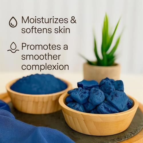 Image of MS MAGIC SECRET Moroccan Nila Soap - Brightening Body Soap Bar | Natural Indigo Powder Hammam Skincare | Deep Cleansing, Exfoliating & Glow Enhancing Bath Soap for Women & Men | 100% Natural, Sourced from Morocco made with Pure Nila, Shea Butter and Coconut Oil