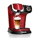 BOSCH - TAS6503 Tassimo My Way 2 - Cafetière à capsule - Avec système de filtration BRITA et interface tactile - Personnalisation de boissons - 1500 W - 1,3 litre - Rouge
