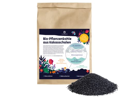 Wundergarten Bio Pflanzenkohle 29kg (ca. 100 Liter) - zu 100% aus Kakaoschalen, Für Kompostierung, Terra Preta & Bodenverbesserung