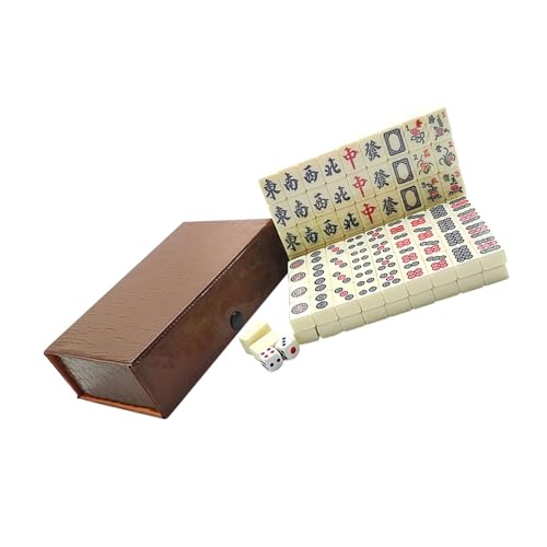 Kit Mahjong chinois compact et léger avec dés pour un transport optimisé