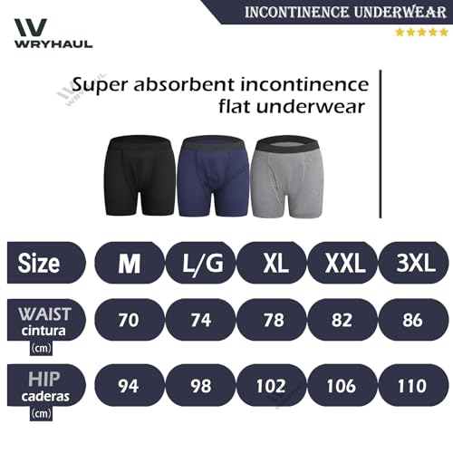 Elitevienna Boxer Briefs, 150ML, Octipa Men's Ultra-Absorbent Incontinence Boxer Briefs, Mens Incontinence Underwear2