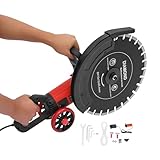 Levkitch Sierra de hormigón eléctrica, 410mm Sierra Circular de Alta Potencia Profundidad de Corte de 165mm para cortar ladrillo