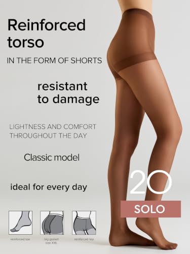 Image of Conte Tights Classic Sheer Semi-Matte Pantyhose Solo 20 Den