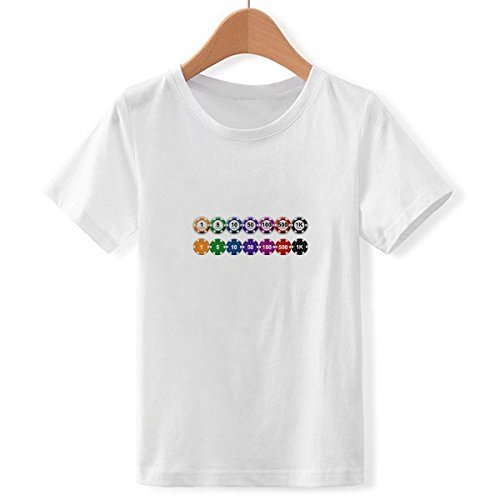 T-shirt blanc garçon imprimé chips pour éviter les tenues d'école ennuyeuses