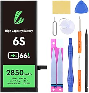 LL TRADER Battery for iPhone 6s, 2850 mAh High Capacity 0 Cycle Replacement Battery for iPhone 6s Model A1633, A1688, A1700 with Full Set Repair Tool Kit & Adhesive