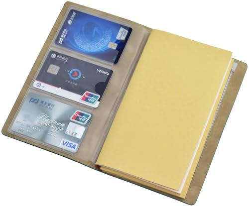 Image of PURESTORY PU Leather Notebook Travel Journal Diary | Diary With Lock | 12 Card Slots and 1 Zipper Pocket Holder Perfect for Travelers /Memo Cards /Cash Organizer - Make It Happen, 160 Pages